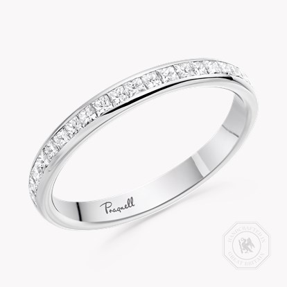 Princess Cut Diamond Half Eternity Ring