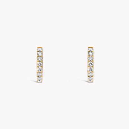 Brilliant Cut Diamond Hoop Earrings