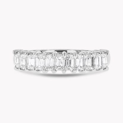 Emerald Cut 0.98ct Diamond Half Eternity Ring