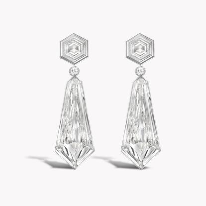 Masterpiece Kite Cut Diamond Earrings 9.02ct in White Gold