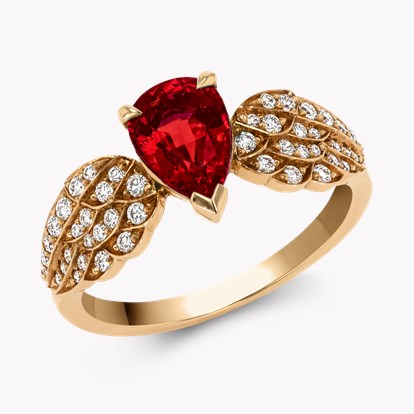Tiara 1.17ct Ruby Solitaire Ring in 18ct Rose Gold