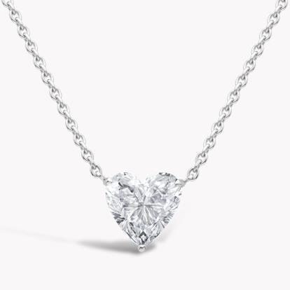 Heart Cut Diamond Pendant 2.14ct in 18ct White Gold