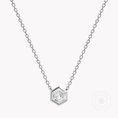 Honeycomb Diamond Solitare Pendant