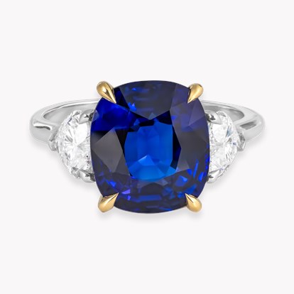 Venus Setting 5.63ct Sri Lankan Sapphire and Diamond Ring