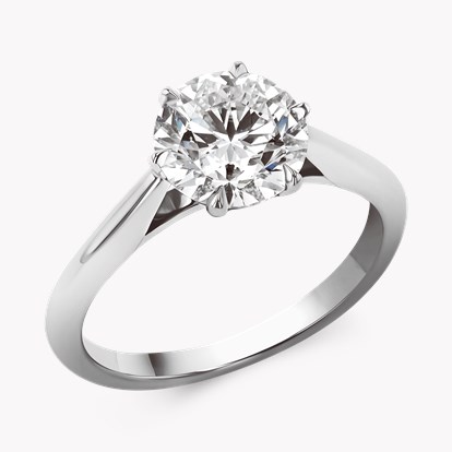 Classic Six-Claw 2.03ct Diamond Solitaire Ring in Platinum