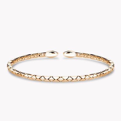 Groove Diamond Textured Bangle in Rose Gold