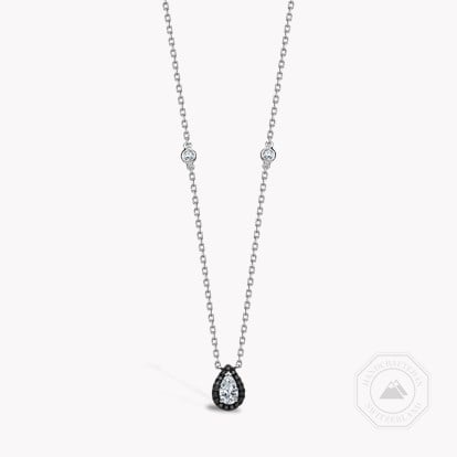 Skinny B Pear Shaped Diamond Pendant - Channel Setting 0.64ct in White Gold