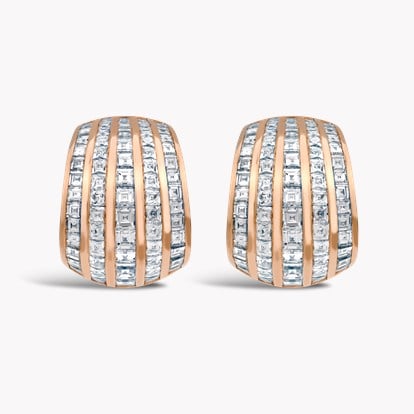Manhattan Classic Huggie Earrings 2.60ct in 18ct Rose Gold