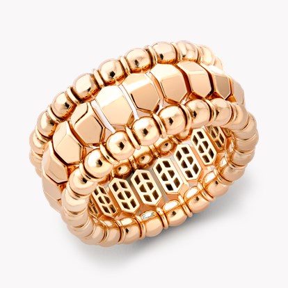 Bohemia Peaked Expandable Three Row Ring in 18ct Rose Gold