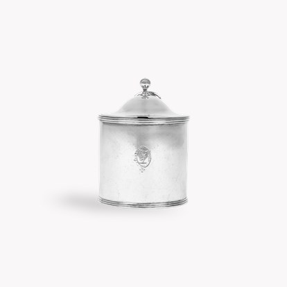 Silver George III Drum Mustard Pot John Emes, 1800