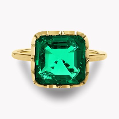 Octagonal Cut Muzo Emerald Ring 4.00ct