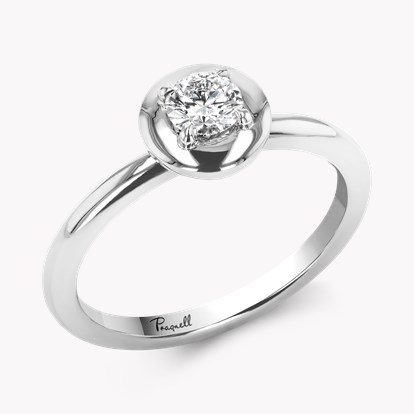 Skimming Stone 0.30ct Brilliant Cut Diamond Ring in Platinum