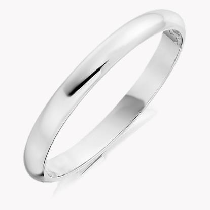 2.5mm D-Shape Wedding Ring in Platinum