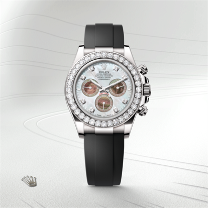 Cosmograph Daytona, Oyster, 40 mm, white gold and diamonds watch