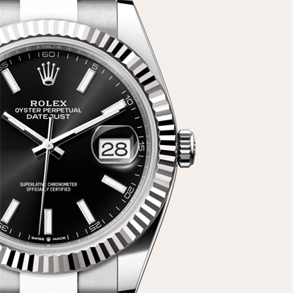 Datejust 41, Oyster, 41 mm, Oystersteel and white gold watch