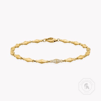 Cleopatra 0.188ct Diamond Gold Link Mini Bracelet