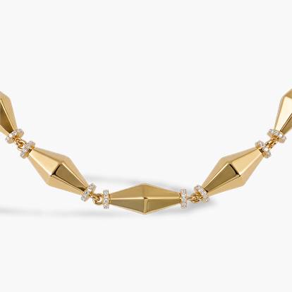 Cleopatra 4.74ct Natural Diamond Gold Link Bold Necklace
