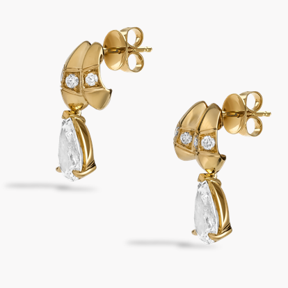 Origins Pear Shaped 4.03ct Diamond Drop Earrings