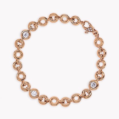 RockChain Botswana Diamond Bracelet 0.99ct in 18ct Rose Gold