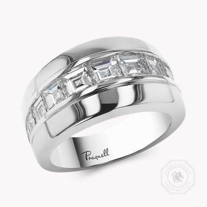 Manhattan 2.45ct Diamond Single Row Ring in Platinum