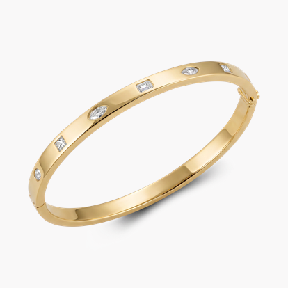 Marquise, Oval, Princess and Emerald Cut Diamond Bangle