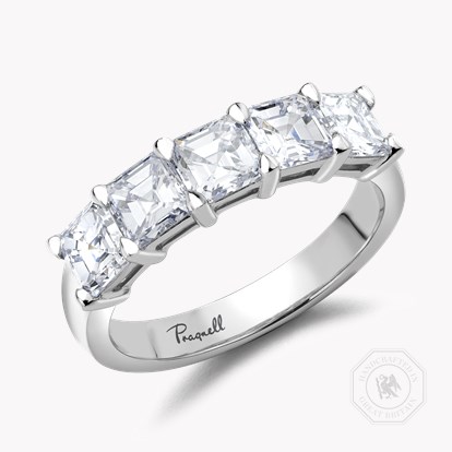 Asscher Cut Diamond Five-Stone Ring