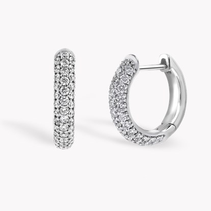 Diamond Hoop Earrings 0.74ct in 18ct White Gold