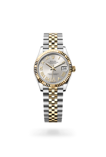 Datejust 31 * Oyster, 31 mm, Oystersteel and yellow gold with a Silver set with diamonds Fluted bezel and Jubilee, five-piece links bracelet