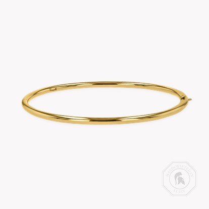Plain Polished 3mm Round Edge Oval Bangle