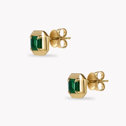 Skimming Stone 0.87ct Emerald Stud Earrings