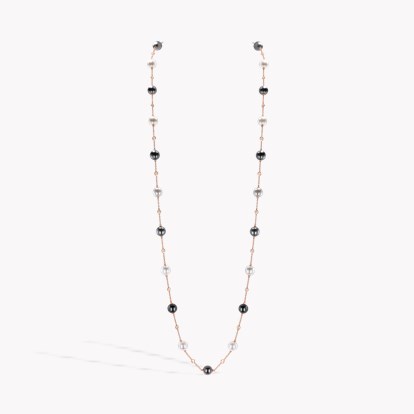 Akoya and Tahitian Pearl Necklace in 18ct Rose Gold