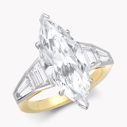 Masterpiece 5.40ct Marquise Diamond Solitaire Ring in 18ct Yellow Gold