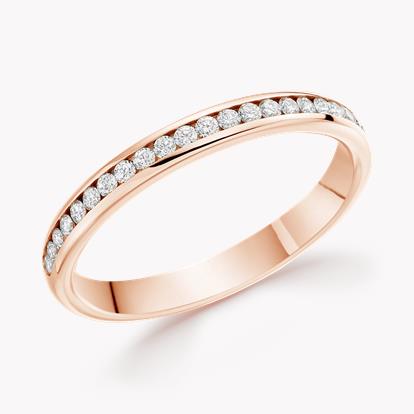 Brilliant Cut Diamond Half Eternity Ring 0.29ct in 18ct Rose Gold