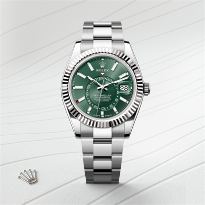 Sky-Dweller, Oyster, 42 mm, Oystersteel and white gold watch