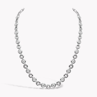 RockChain Botswana Diamond Necklace 6.01ct in 18ct White Gold