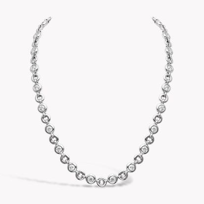 RockChain Diamond Necklace 6.01ct in 18ct White Gold