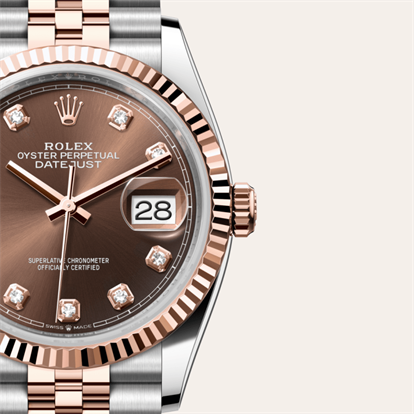 Datejust 36, Oyster, 36 mm, Oystersteel and Everose gold watch