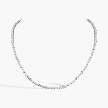 Emerald Cut 19.22ct Diamond Line Necklace