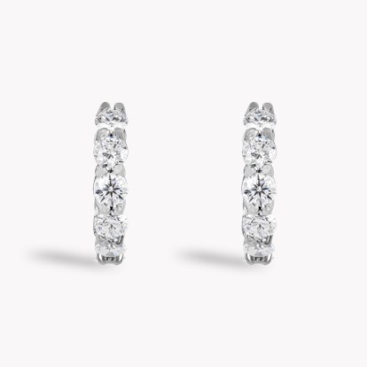 Brilliant Cut 3.25ct Diamond Hoop Earrings