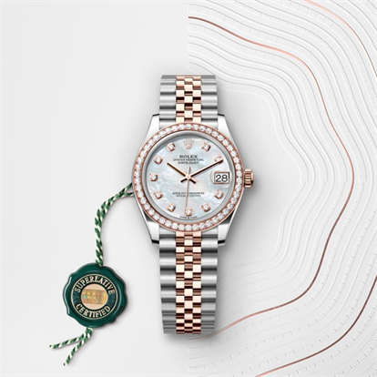 Datejust 31, Oyster, 31 mm, Oystersteel, Everose gold and diamonds watch