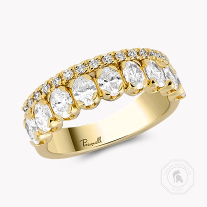 Oval Cut 1.35ct Diamond Half Eternity Ring