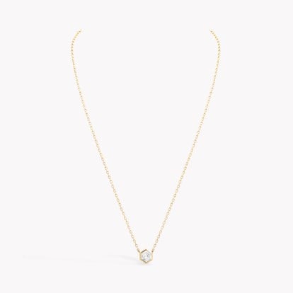 Honeycomb Diamond Solitaire Pendant