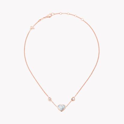Chopard Happy Hearts Necklace 0.11ct in 18ct Rose Gold