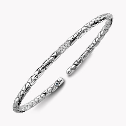 Groove Diamond Textured Bangle