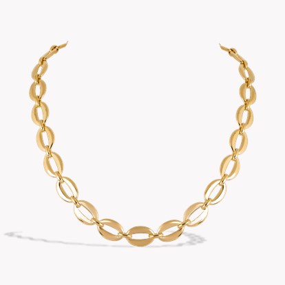 Freya Valkyrie 0.066ct Diamond Oval Link Necklace