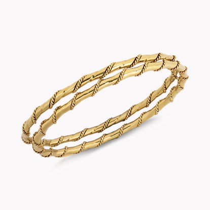 Cartier Gold Twist Design Bangles