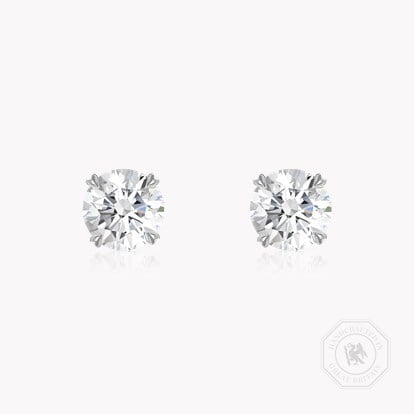 Windsor Diamond Stud Earrings 2.08ct in 18ct White Gold