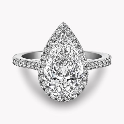 Celestial 3.01ct Pear Shaped Diamond Cluster Ring