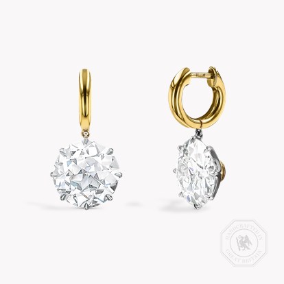 Masterpiece 10.95ct Diamond Drop Earrings in Platinum & Yellow Gold