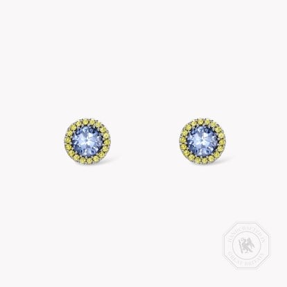 Solstice Tanzanite and Diamond Earrings 0.68ct in 18ct White Gold